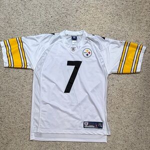 Big Ben Roethlisberger Steelers Reebok White and Yellow Men's Jersey